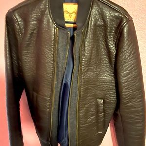 Zara man leather jacket